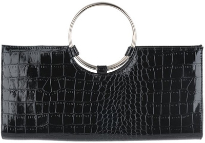 Embossed Faux Crocodile Clutch