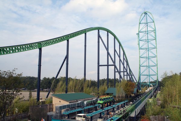 The Kingda Ka Roller Coaster in New Jersey, USA