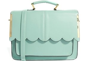 ASOS Satchel Bag with Scallop Bar Detail