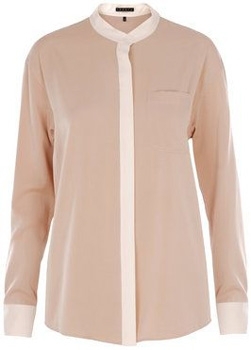 Theory Silk round-Neck Blouse