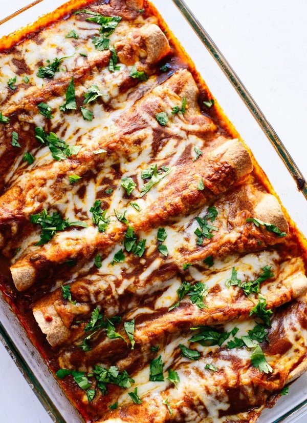 Delicious Veggie Black Bean Enchiladas