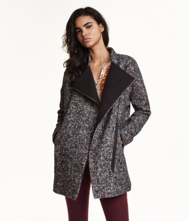 Salt and Pepper Boucle Coat