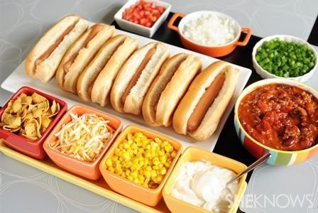 Hot Dog Bar with Toppings