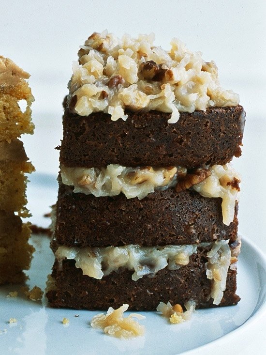 Pecan-Laced German Chocolate Cake