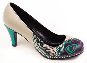 Peacock Feather High Heel Pumps