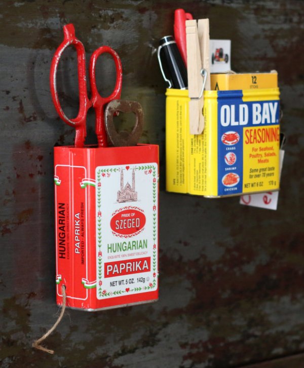 Use Tins as Magnet Organizers