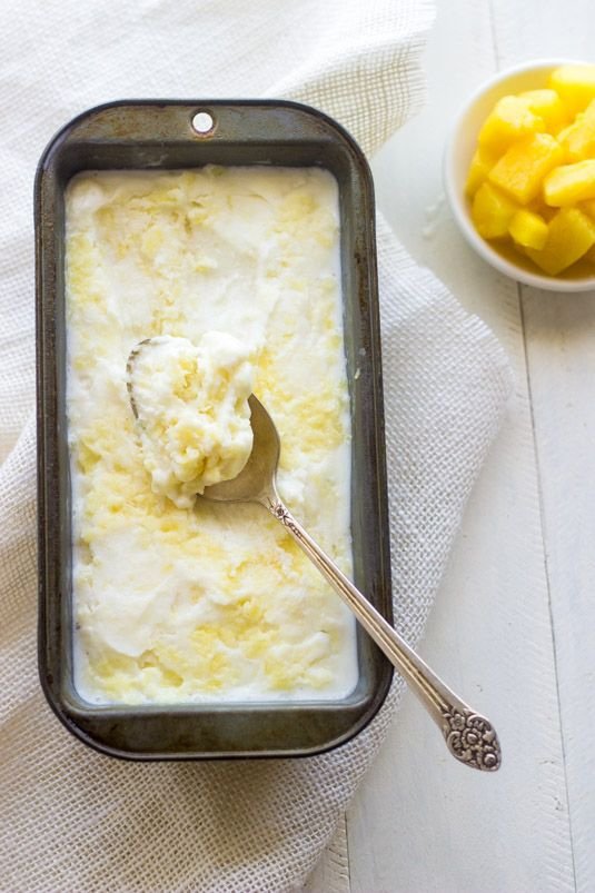 Pineapple Coconut Frozen Yogurt