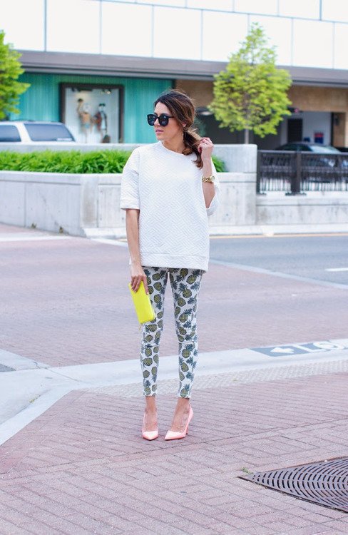 Pineapple Print Pants