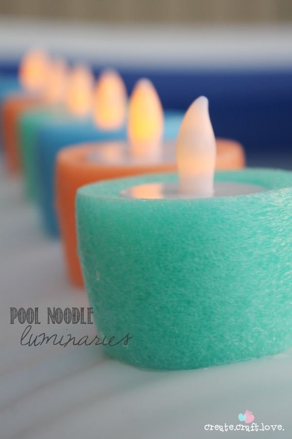 Pool Noodle Luminaries