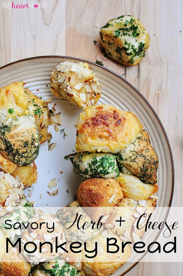 Savory Herb and Cheese Monkey Bread