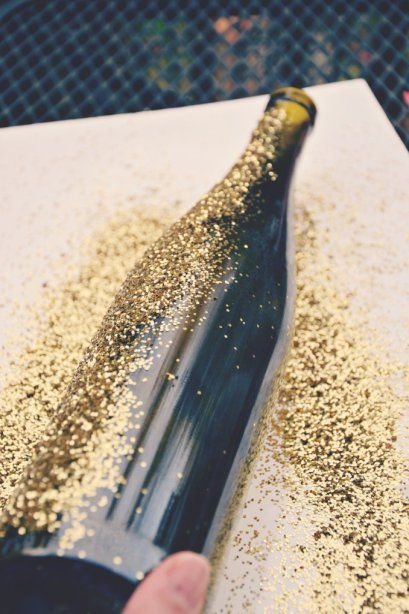 Glitter Wine Bottle