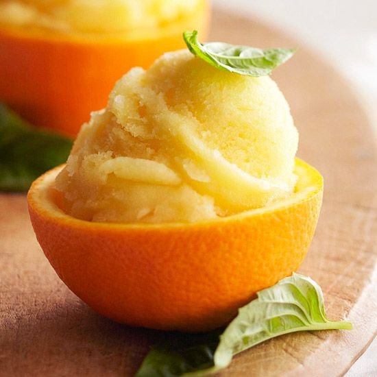 Orange Basil Sorbet