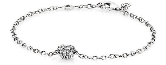 Pave Heart Bracelet