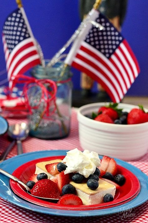 Patriotic Shortcake Ice Cream Sandwich