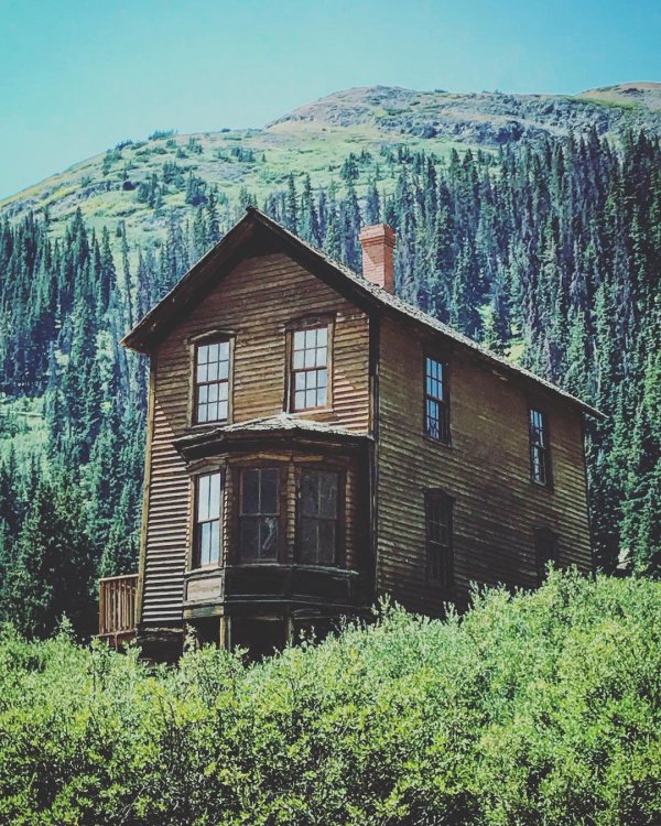 House, Home, Property, Mountain, Natural landscape,