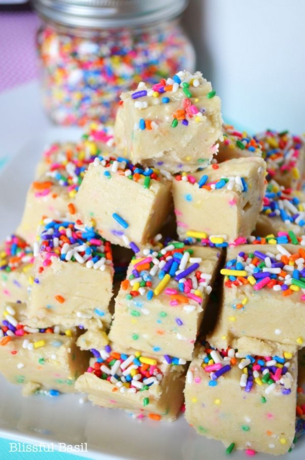 Vegan Cake Batter Fudge