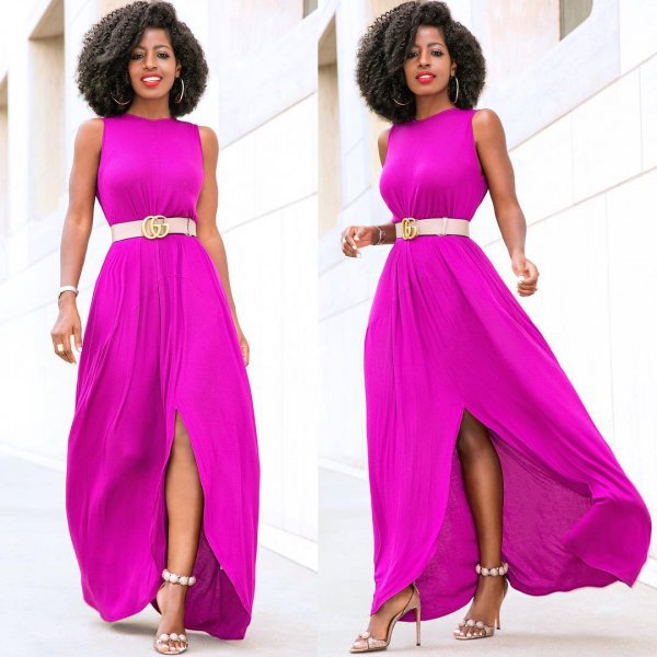 dress, pink, purple, magenta, gown,