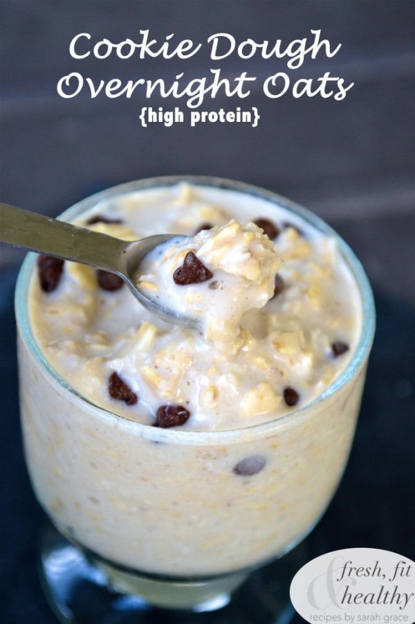 Chocolate Chip Cookie Dough Overnight Oats