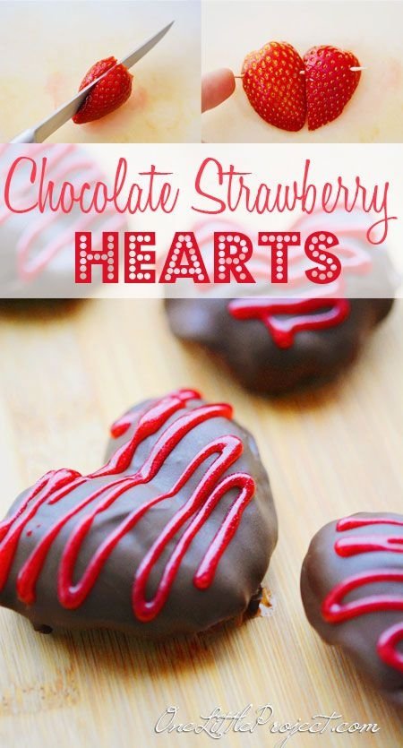 Chocolate Covered Strawberry Hearts