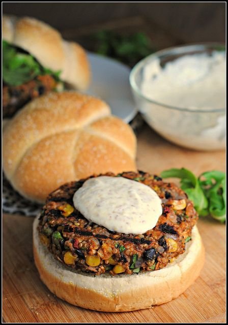 Black Bean and Quinoa Veggie Burgers