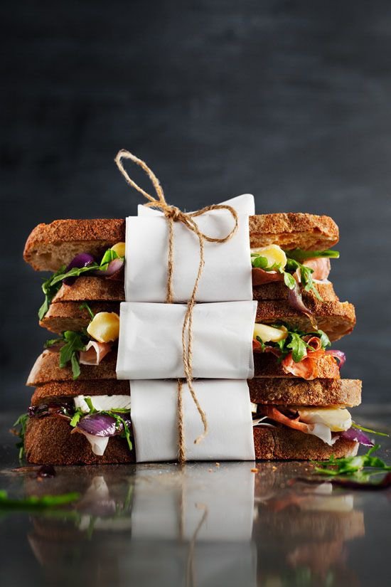 Brie, Prosciutto, Arugula and Caramelized Onion Sandwich