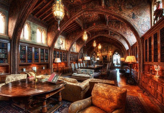 The Hearst Castle Library, California, USA