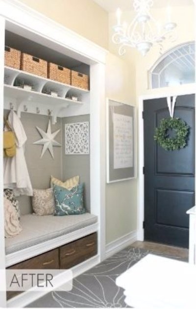 Turn Front Closet into Mudroom