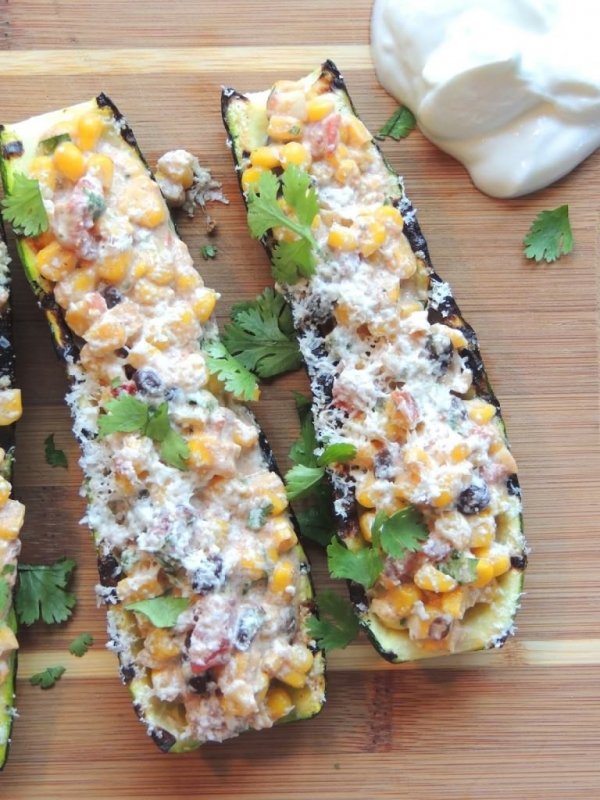 Grilled Stuffed Zucchini