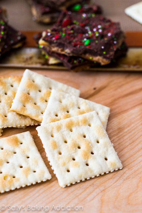 Saltines with Nutella