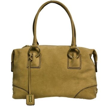 La Tour Eiffel Suede Medium Satchel Bag