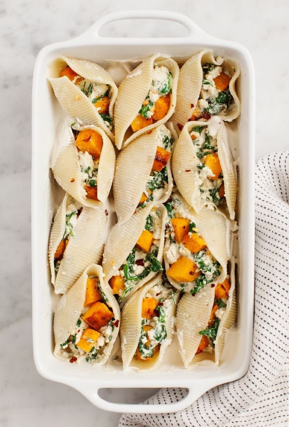 Vegan Butternut Squash Stuffed Shells