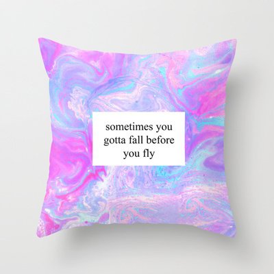 Fall before You Fly Throw Pillow