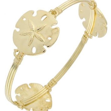 Gold Sand Dollar Bangle