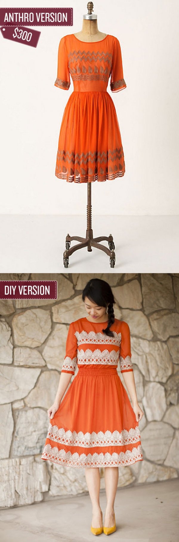 red,clothing,orange,dress,fashion,