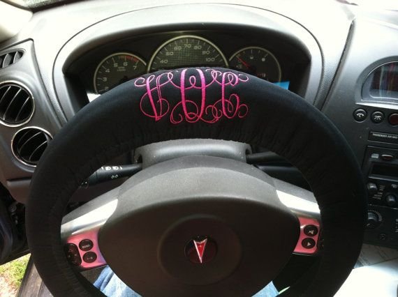 Custom Monogrammed Steering Wheel Cover