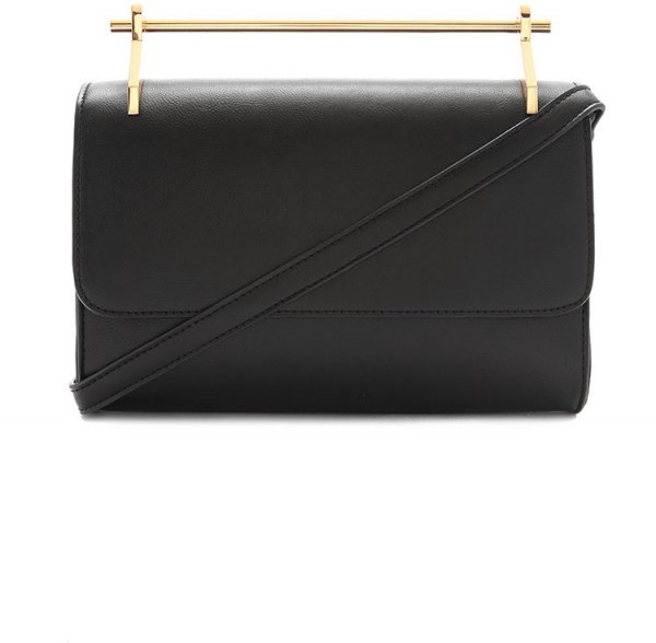 Black Faux Leather Crossbody