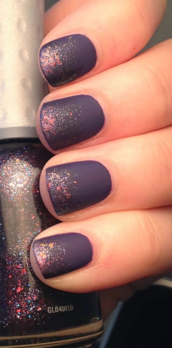 Matte Purple with Glitter