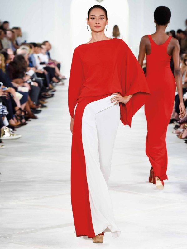 Red Top with Wide Sleeves