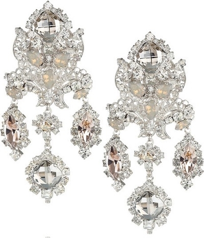 Erickson Beamon Sterling Silver-Plated Swarovski Crystal Earrings