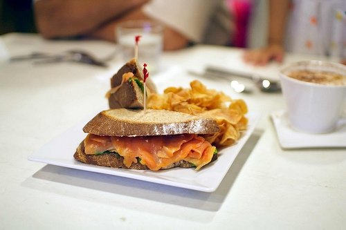 Smoked Salmon and Rocket on Rye