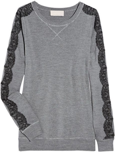 Jason Wu Lace Trimmed Wool Sweater