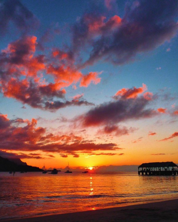 Sky, Afterglow, Horizon, Sunset, Cloud,