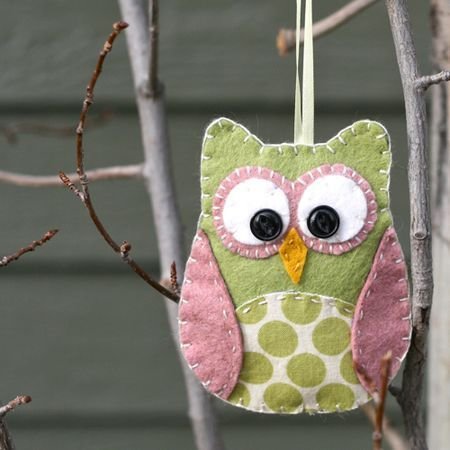 Felt Owl Ornament