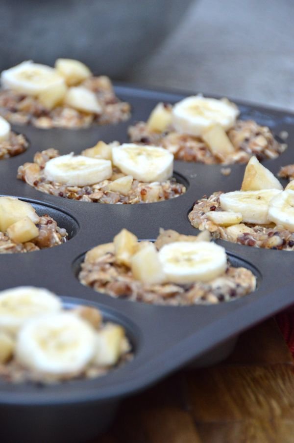 Apple Banana Quinoa Breakfast Cups