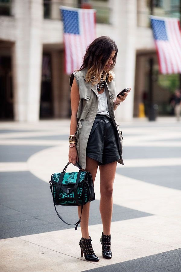 Let Your Outfit Speak for Itself. Say Yes to Black Faux Leather Shorts and Booties