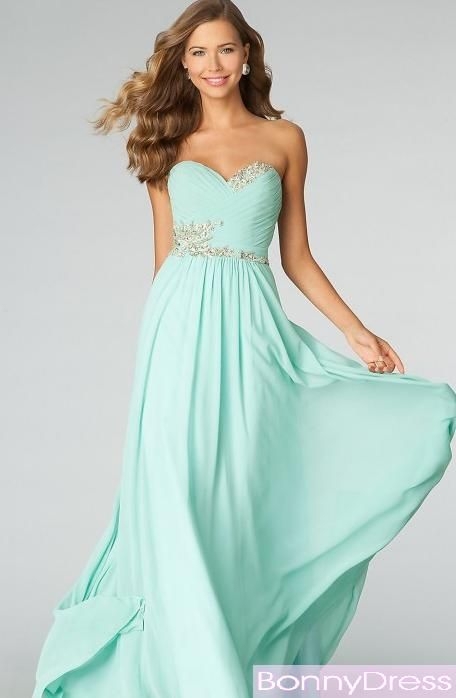 Teal and Strapless Sweetheart