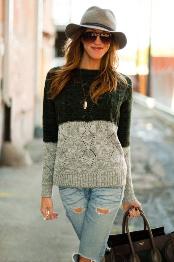 Colorblock Sweater