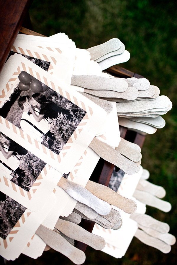 Fan for Ceremony with Picture on Front and Order of Service on Back