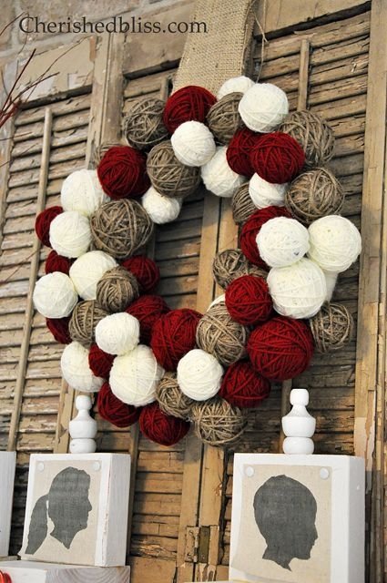 Yarn Ball Wreath