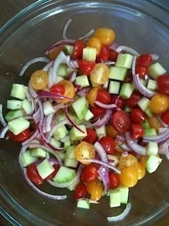 Tomaten-Gurken-Salat